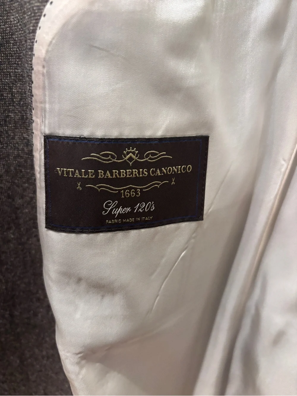 Men's Brown Wool Blend Two-Button Blazer